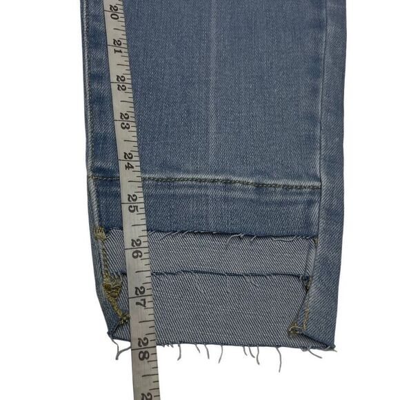 Kancan Light Stone Wash Step Hem Detail Straight Tapered Jeans - Picture 7 of 8